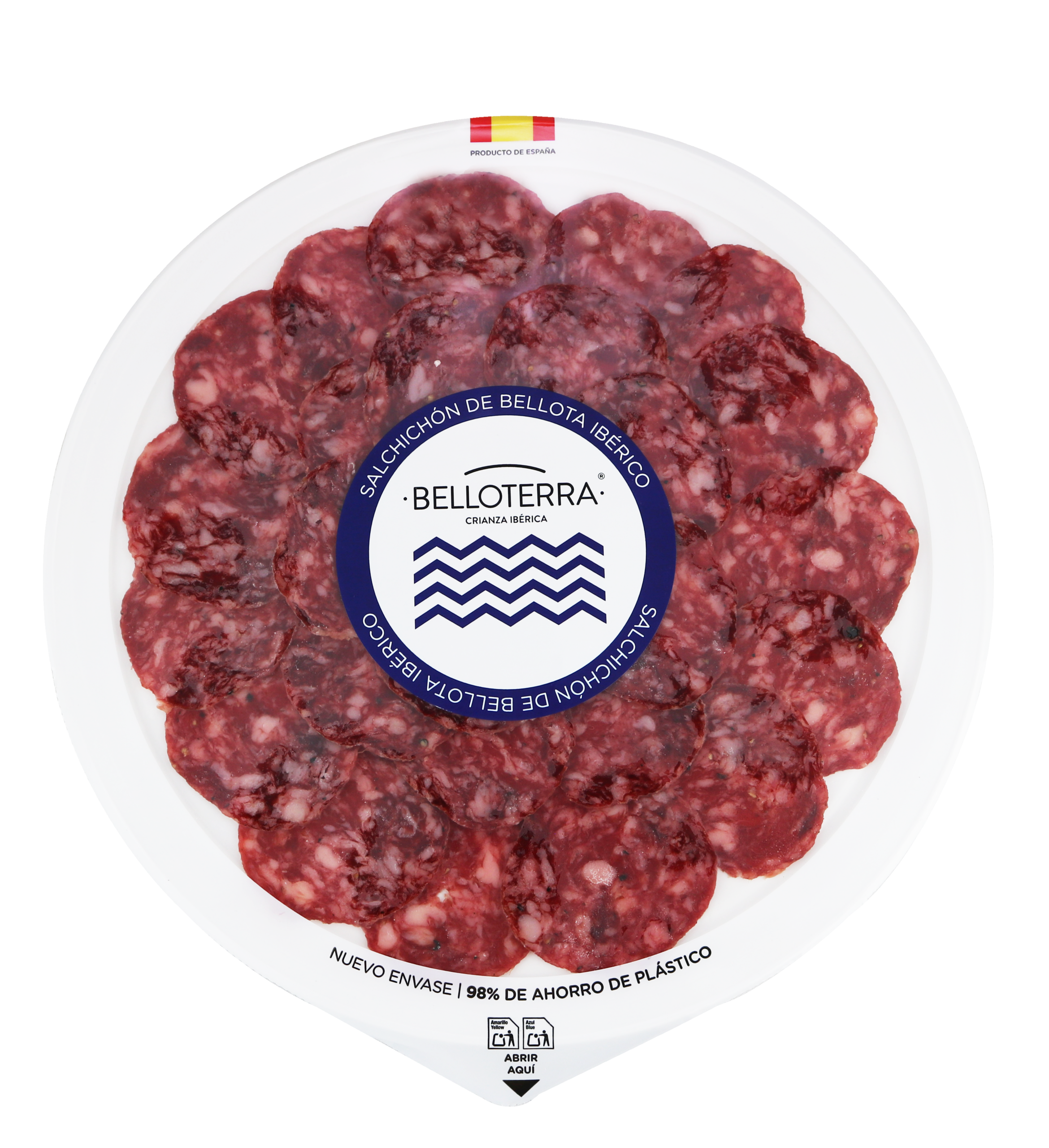 Salchichón de Bellota Ibérico. 5 x bandeja redonda